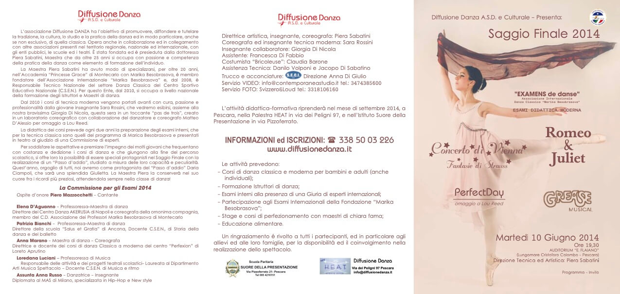 Saggio 2014 Diffusione DANZA Pescara