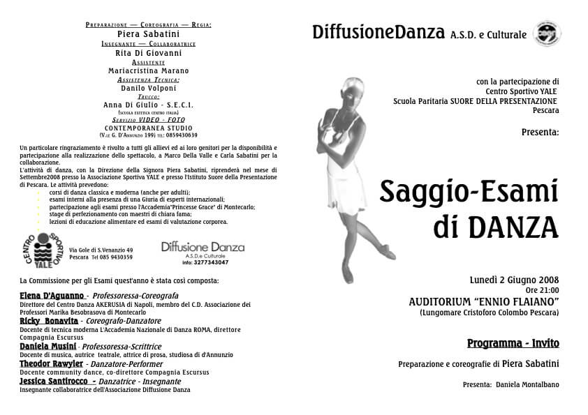 Saggio 2008 Diffusione DANZA